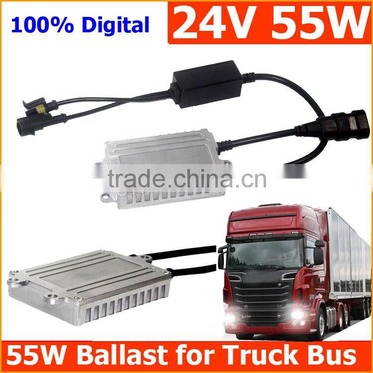 2016 New auto parts wholesale blocks ignition HID ballast 24V 55W for truck and bus, less than 1% defective rate