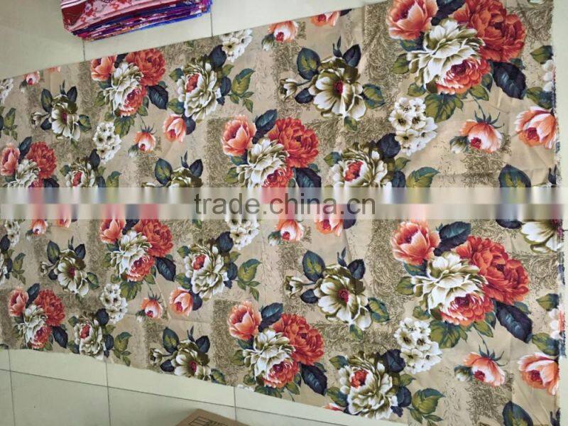 100% brushed polyester printed fabric for making bed sheets
