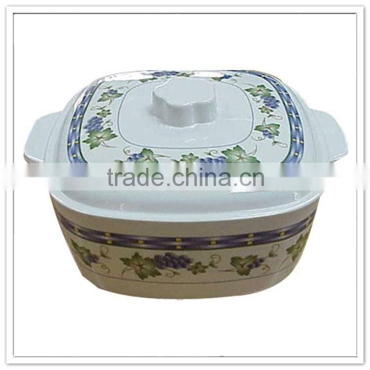 Melamine printing promotion serving bowls with lids