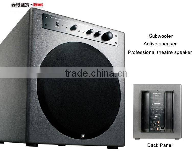 1000 w Class D 12 inch long stroke speaker unit closed active professional senior cinema home theater subwoofer speaker box