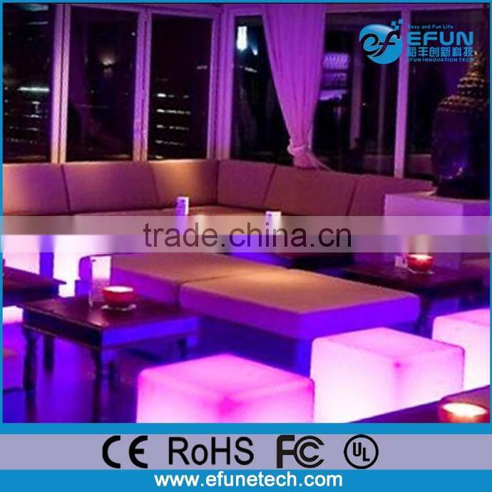 waterproof portable illuminated dmx glowing cube table,led nightclub lounge furniture