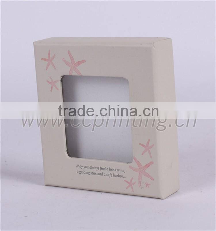 Custom cheap window jewelry packaging box with lid