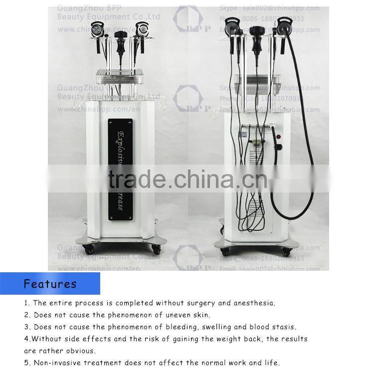 5 heads rf ultrasonic vacuum cavitation system type