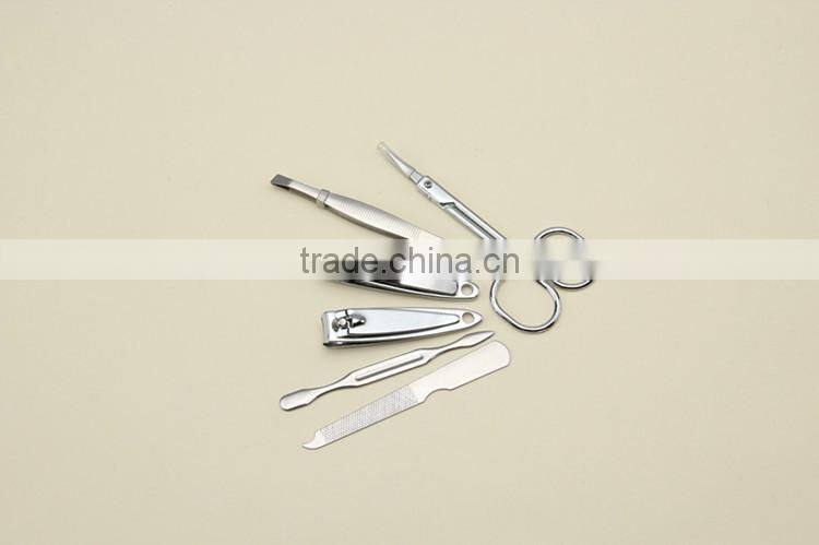 Bonvatt 6pcs manicure set WITH ALUMINUM PU bag makuep