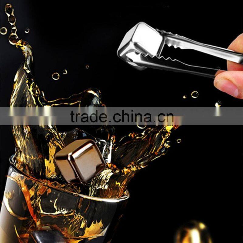 stainless steel whisky cooler rocks/whisky stones/wine ice cubes