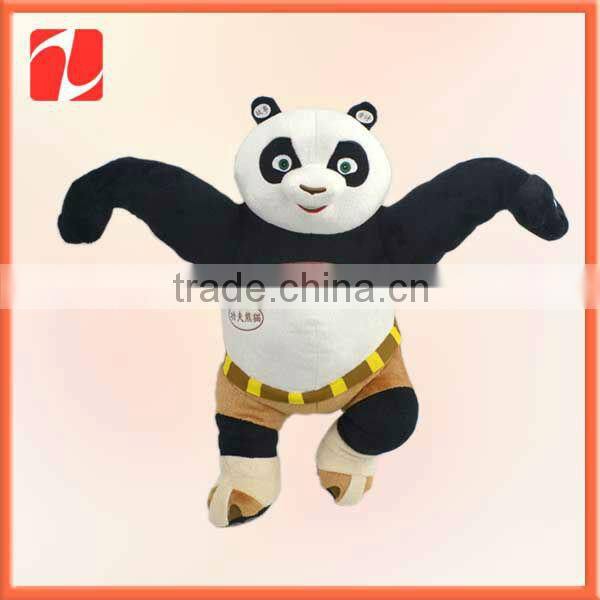 Panda plush toy with bamboo
