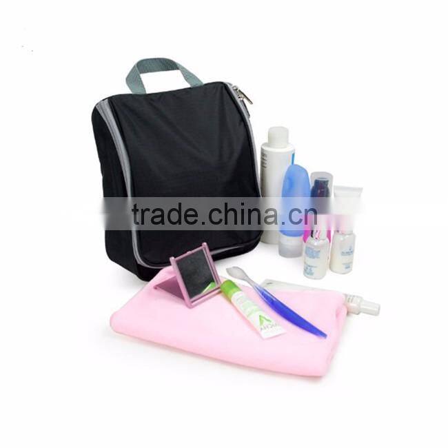 Multifunction portable travel waterproof nylon cosmetic bag