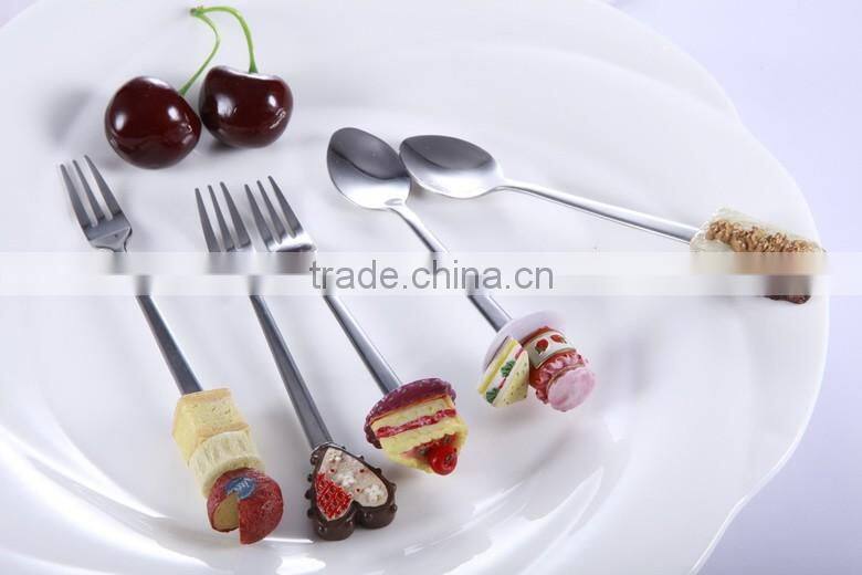 Top quality Christmas gift stainless steel teaspoon and dessert fork , osaka pearls japan