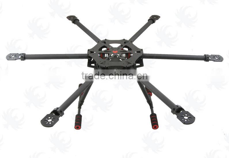 Hexa-rotor copter carbon fiber frame foldable, FPV hexacopter multicopter RC flight model aerial photography