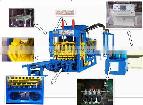 fly ash brick making machinery for Indian market / hollow brick production line in India QT6-15B