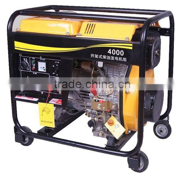 High quality 3kw Open frame diesel generator