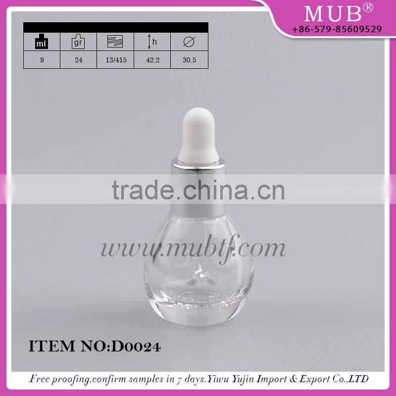 high quality empty glass essential oil bottles with aluminum dropper cap