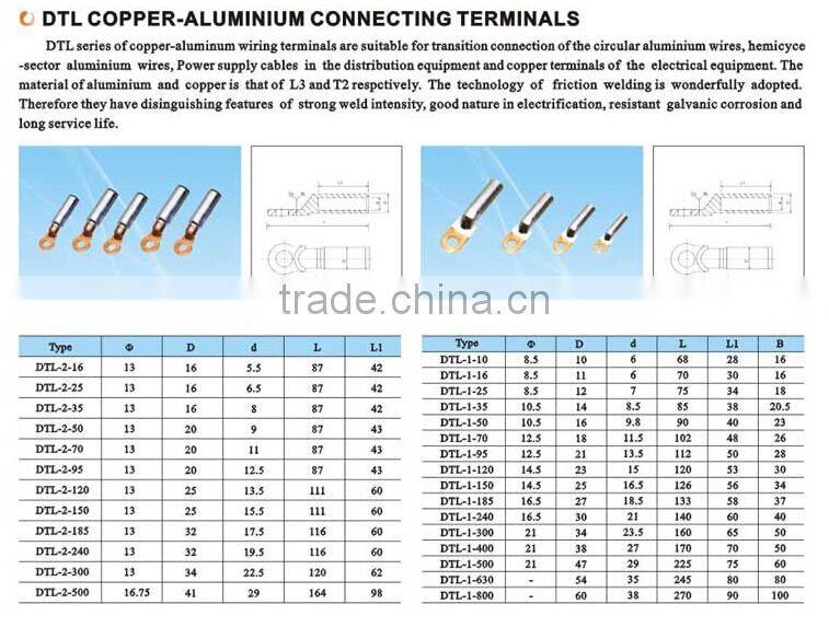 HEIGHT BEST SALE DTL-1 CONNECTOR TERMINALS/insulated ring terminal with High Quality