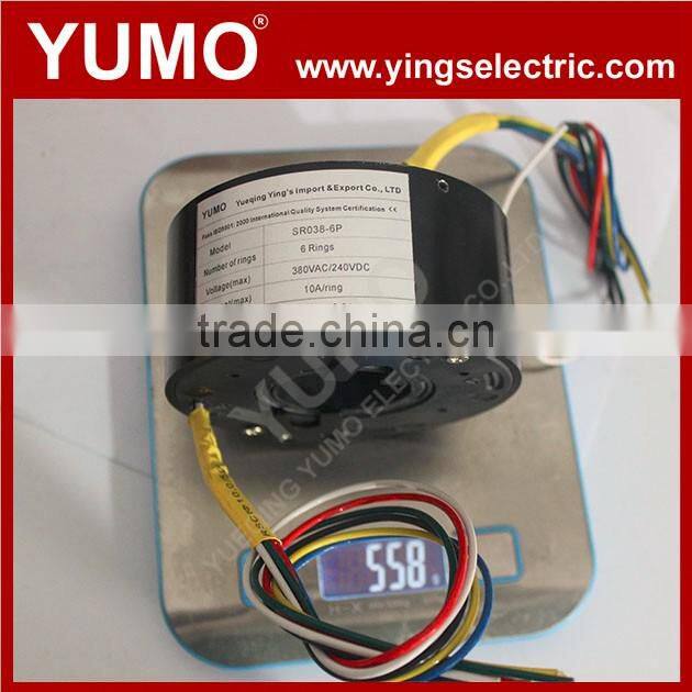 SR038-6P Through bore slip ring bore size 38mm 6rings slip ring