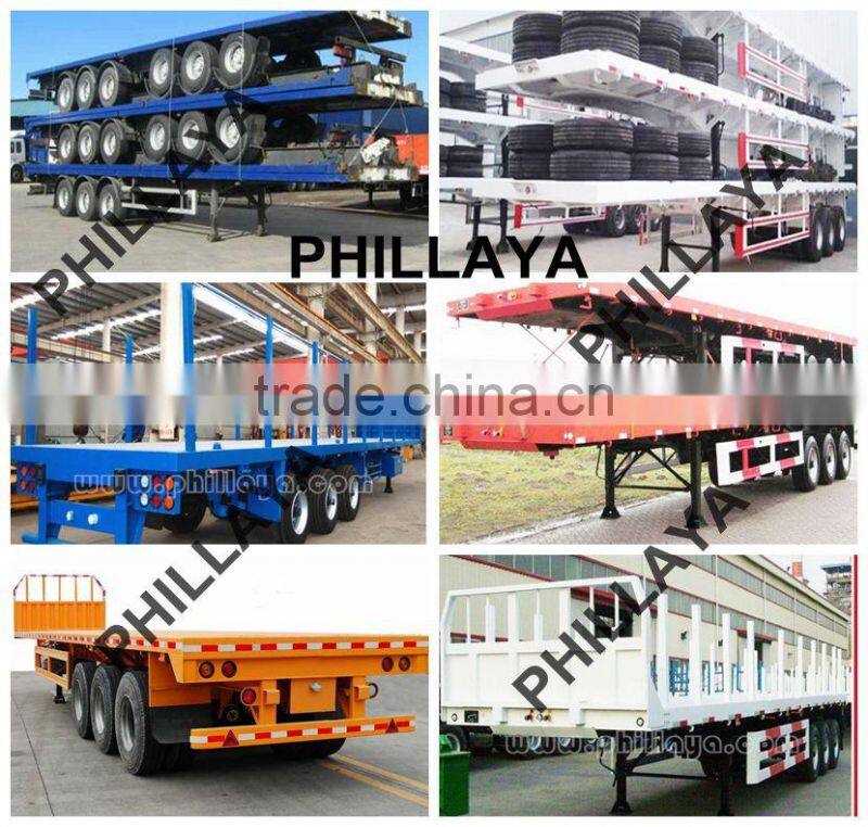 China New 40T 3 Axle Drop Deck Trailer for Container Transport
