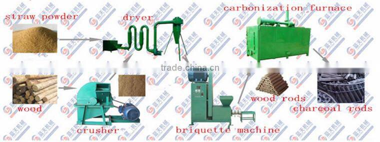 High output good quality bamboo charcoal brick machine