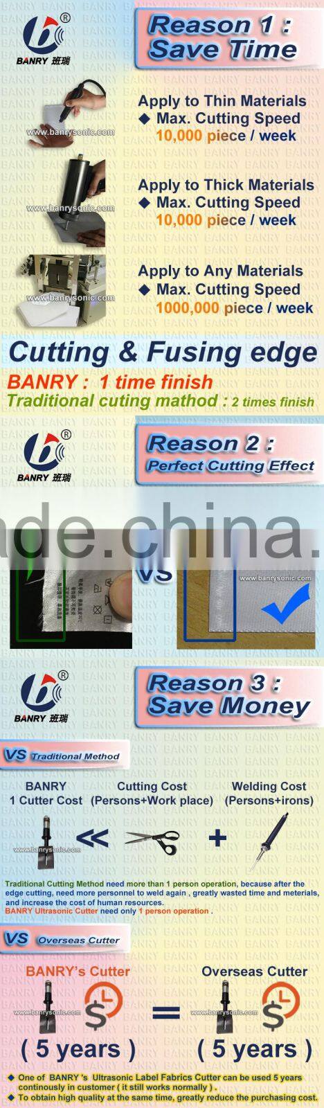 Automatic Ultrasonic label cutting machine with sealed edge