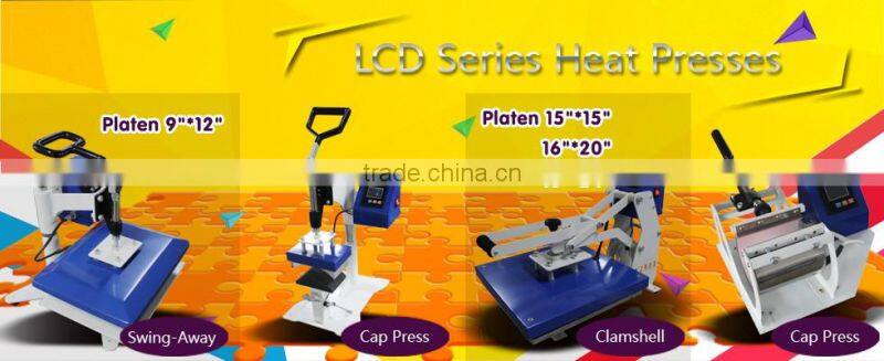 Newest LCD Dye Sublimation Rotary Swing Cap Heat Press Machine for Sale