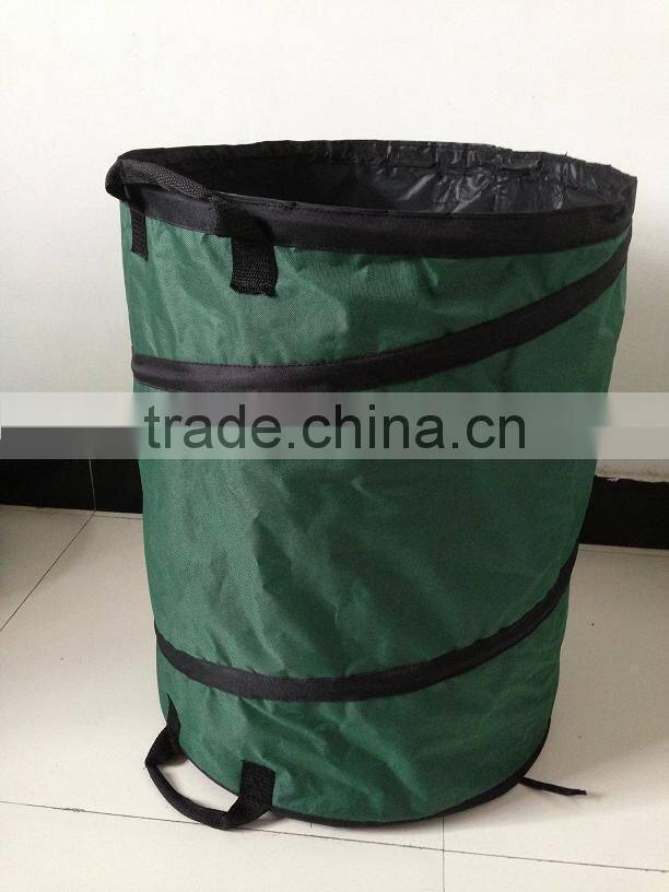collapsible recycling spring bin, Oxford Pop Up Garden Bag with 3 Handles