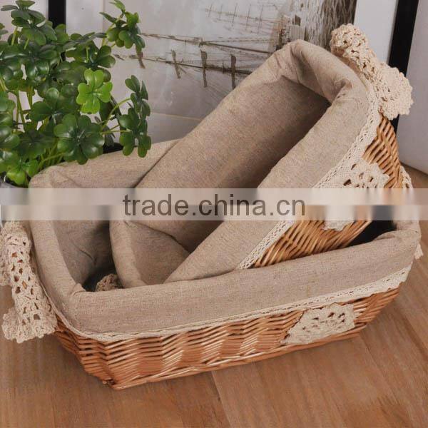 2016 new cheap slim storage basket with handmade