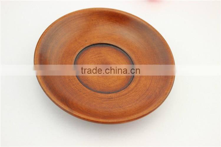 Natural environmental Round wood snack plate, Wooden Dry Fruit tray