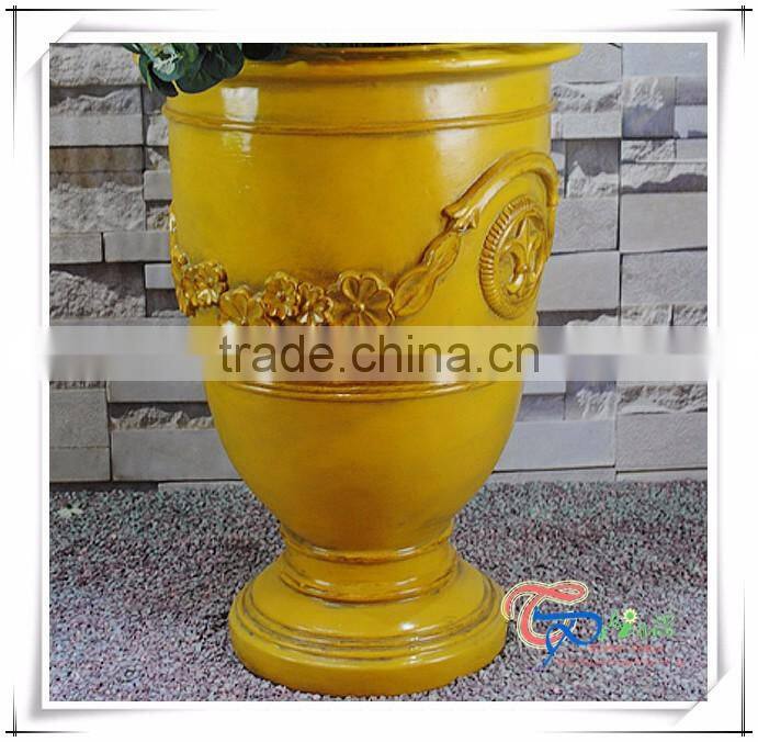 Fiberglass Europe Style Roman Garden Flower Planter