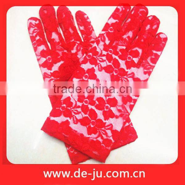 Party Wedding Dress Short Colorful Satin Gloves