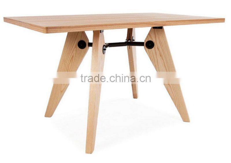 2015 Hot sale teak wood table and Plastic chair restaurant used dining set