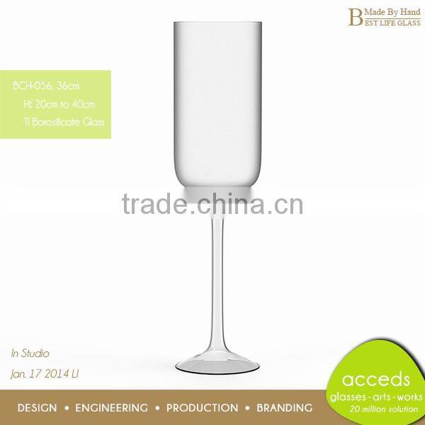 High Quality Mouth Blown Wine Glass Candle Holders