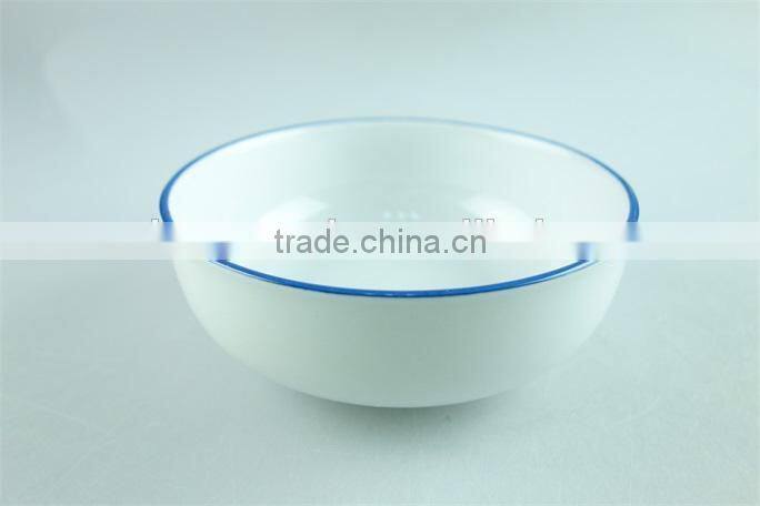 Ceramic dinnerware set with blue edge with cheap price in stock