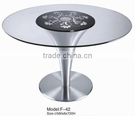 Modern stainless steel base dining room table LQ-F42