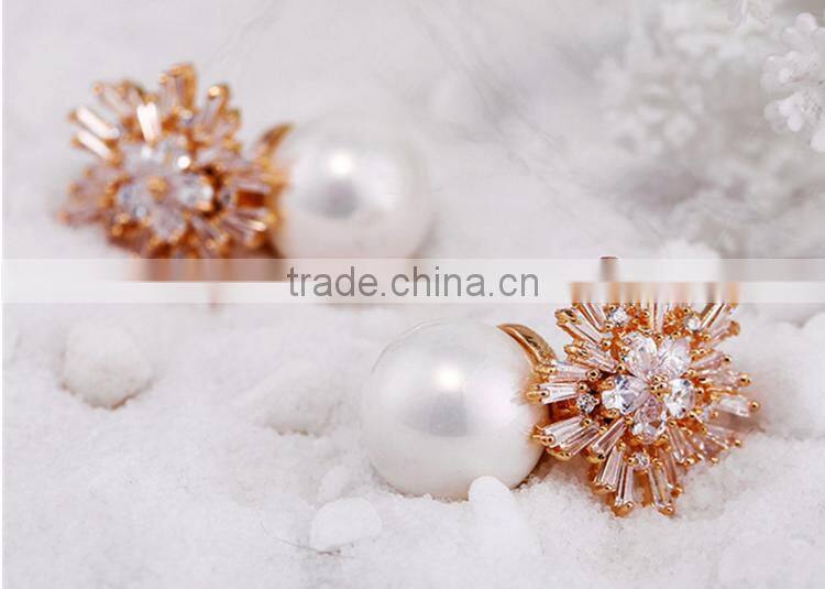 Wholesale Stock Small Order Fashion Women Competitive Pearl Earrings
