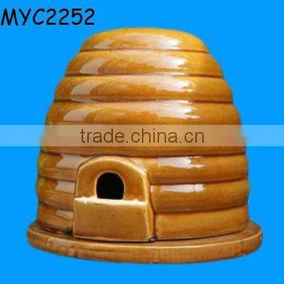 Unpainted ceramic bisque beehive