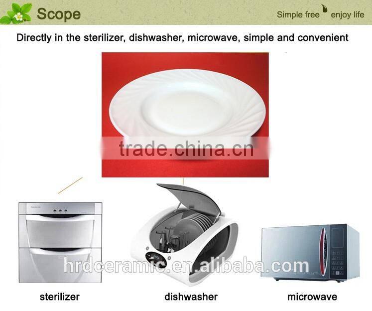 European design opal dinner set 8" opal glass dinner plates