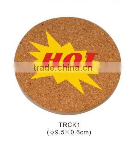 Round Cork and Fiberboard coaster