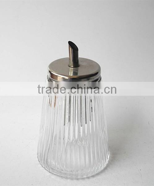 kitchenware glass condiment flavour container with tube cap