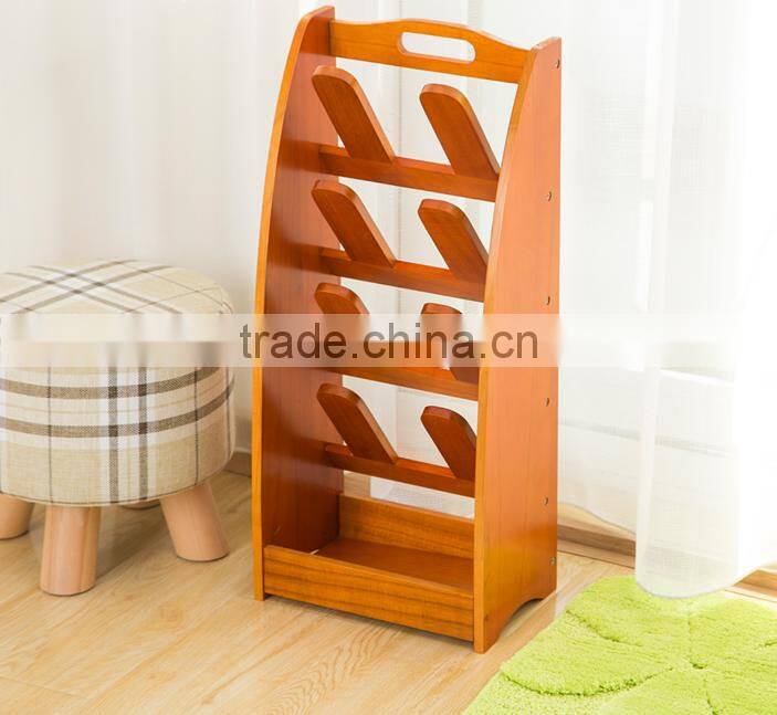 paulownia wooden shoes rack with six layers