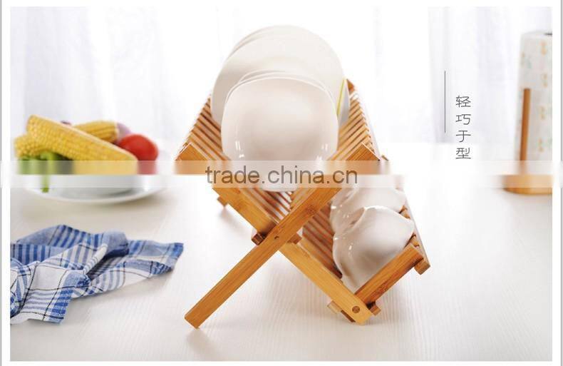 2015 Hot sell nature wood kitchen dish rack,dish holder