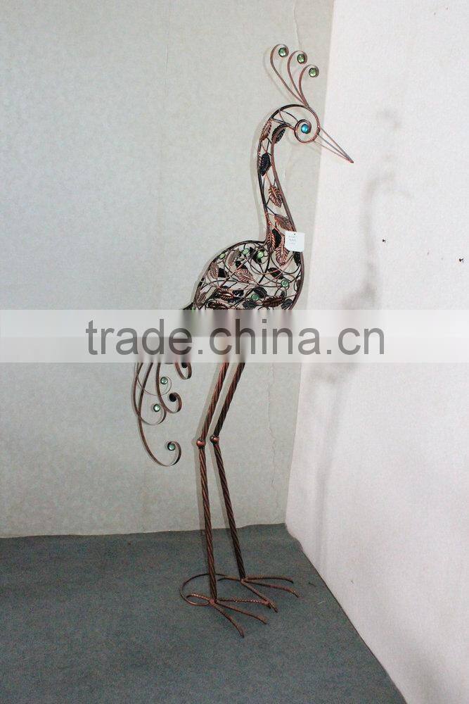 Metal peacock garden decoration
