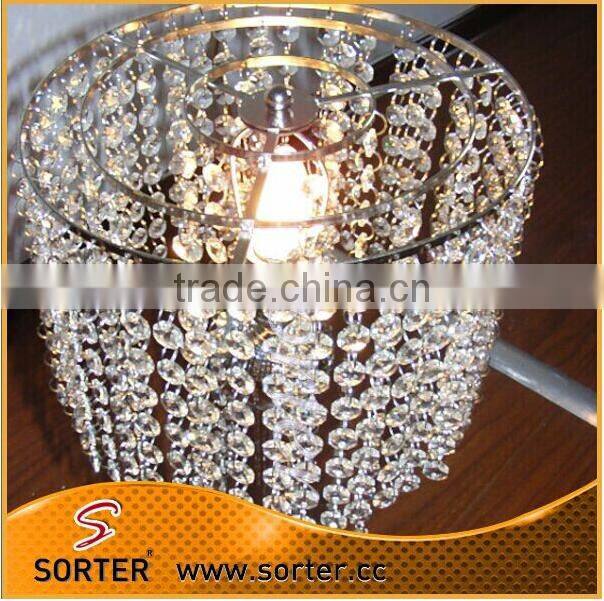 14MM K9 Crystal Bead Garland chain Chandelier Silver Ring for Wedding decor