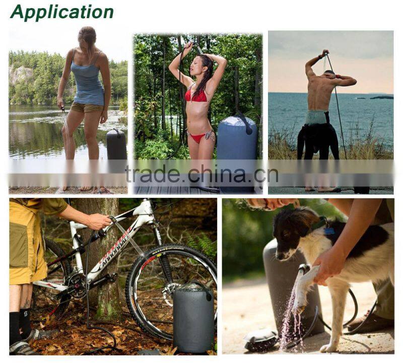 TPU material camping and outdoor sport solar pressure shower bag manufacturer in Zhejiang Hangzhou