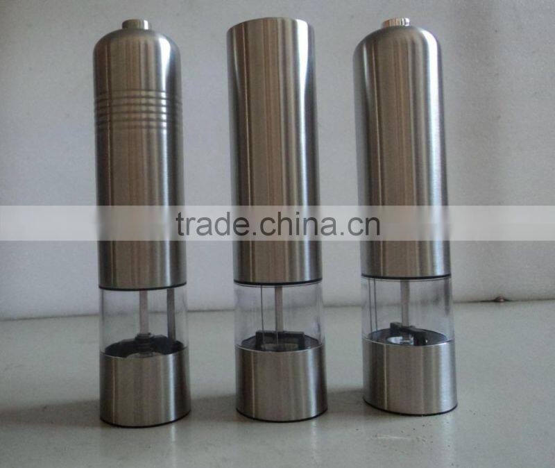 stainless steel electric salt & pepper grinder