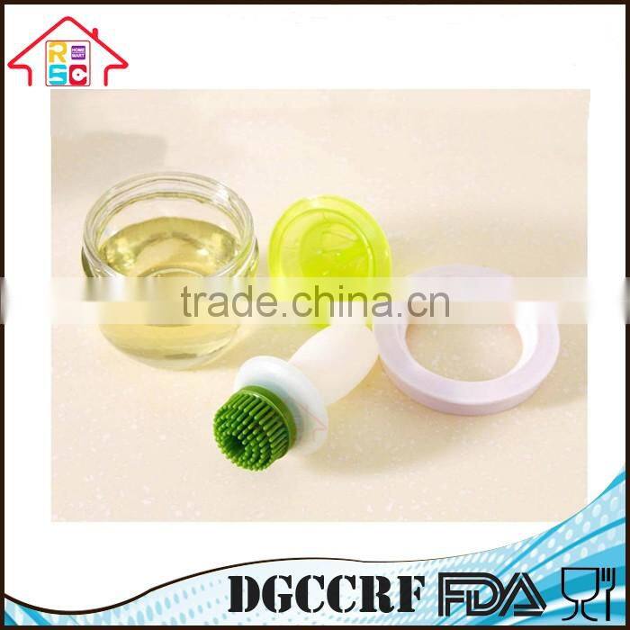 NBRSC High Temperature Resistant Silicone Honey Oil Dispenser Bottle Basting Brush Set for Cooking Baking Pancake Grill BBQ