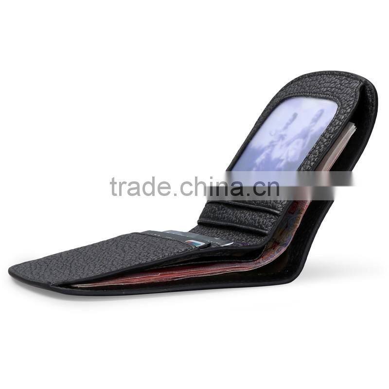 Wholesale wallet leather men minimalist card wallet with RFID blocking