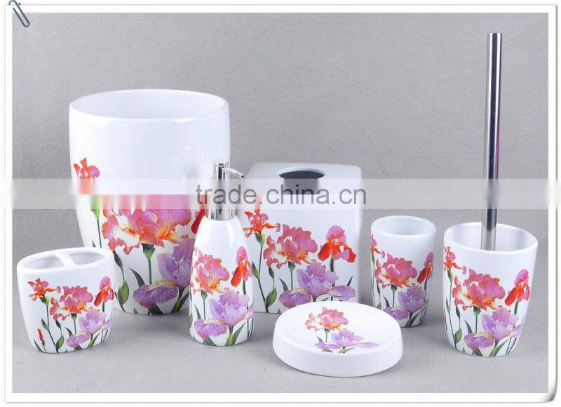 Pretty flower bathroom accessories,spring style