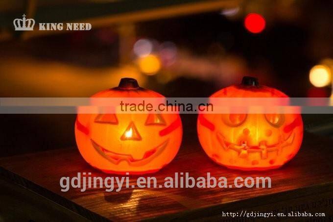 wholesale plastic acrylic Halloween led light artificial pumpkins to decoration
