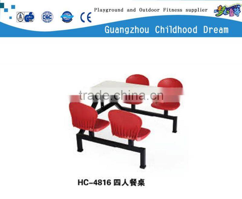 (HC-4816) Four seats modern school dining table feasibility study project