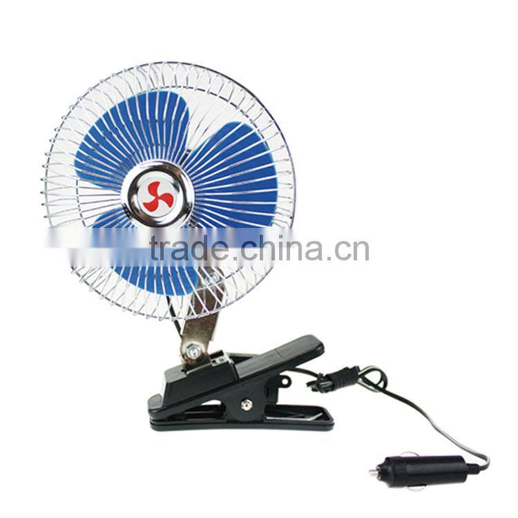12V Electric metal Car fan 6" with clip 2 speed