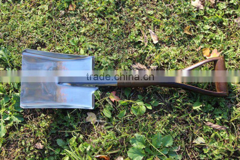 high grade and quality D shape stainless steel flat construction shovel