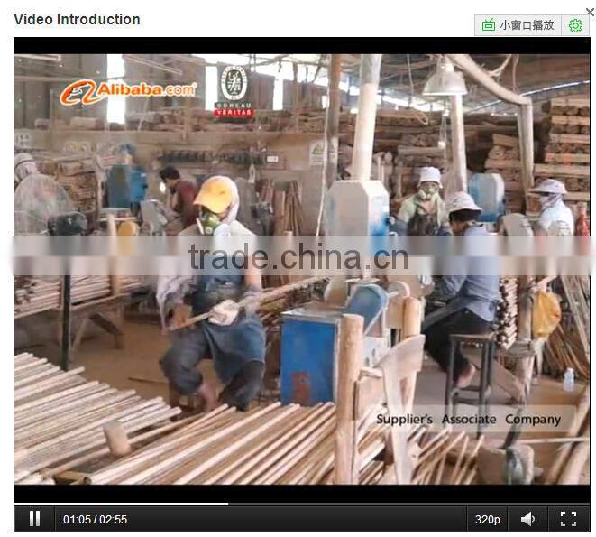 guangxi factory direct hardwood round posts wiht tapered-ends